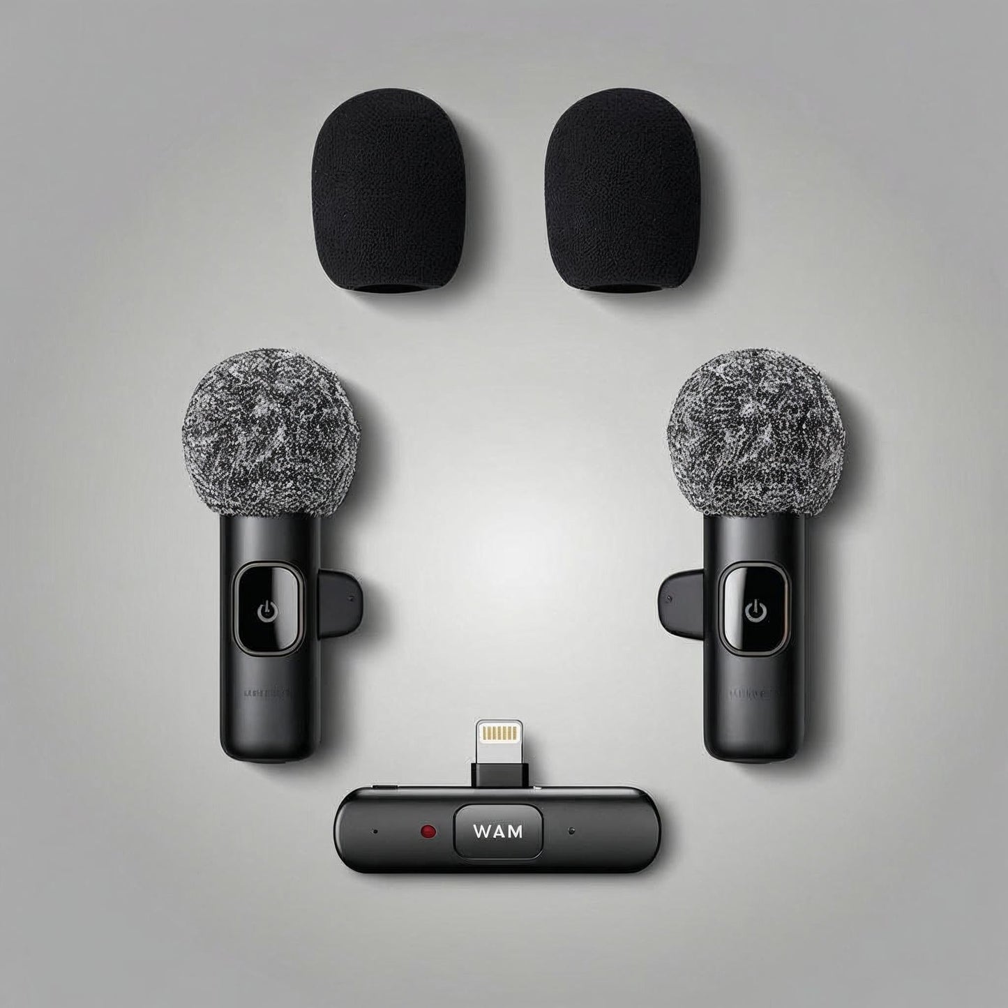 Microphone cravate sans fil double pour téléphone, Kit Lavalier et récepteur USB pour podcast