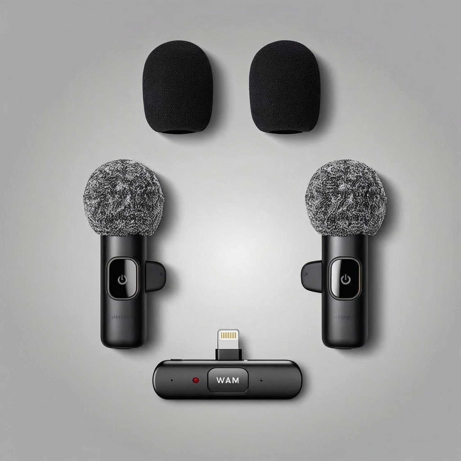 Microphone cravate sans fil double pour téléphone, Kit Lavalier et récepteur USB pour podcast