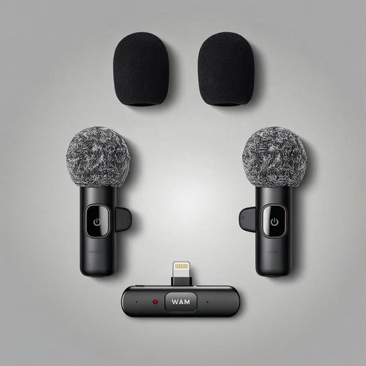 Microphone cravate sans fil double pour téléphone, Kit Lavalier et récepteur USB pour podcast