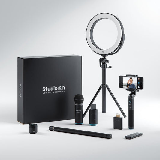 Anneau Lumineux LED avec Trépied pour Éclairage de Setup Vidéo TikTok et YouTube